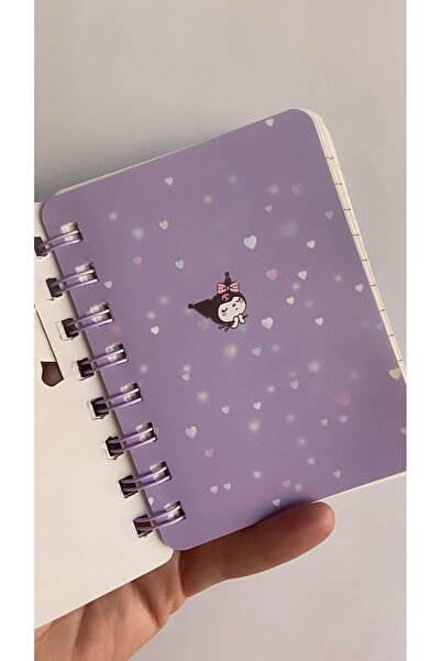 synshop Kuromi Cinnamoroll My Melody Melody Gilded Cover Lined Spiral Notebook School Office Gift