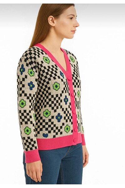 NorthAK Knitwear Oversized Cardigan Ethnic Patterned