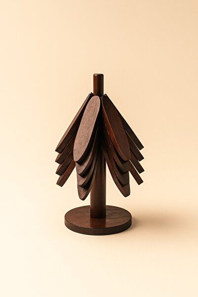 Mirilliahome Set de suporturi din lemn de salcâm |   Set de 4 suporturi decor...