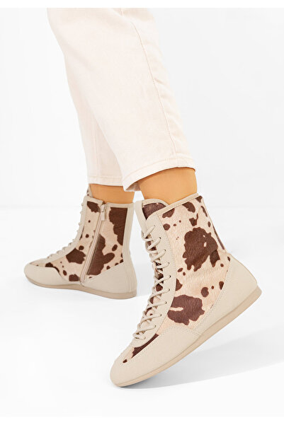 B T Shoes Women's high-top sneakers Rosira beige