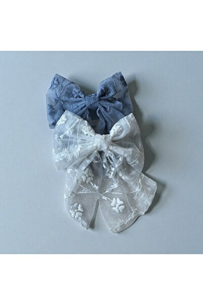 ALS Tasarım Dünyası Culoare albastru și alb Tulle Tail Model Clip-on Cataramă...