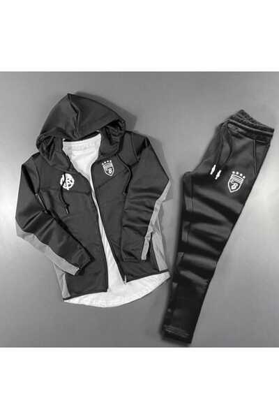 NOFLEN Cb Printed Scuba Bottom Top Tracksuit Set