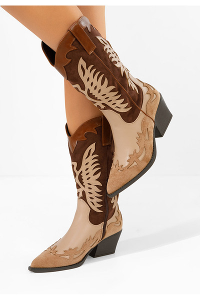 B T Shoes Καουμπόικες Μπότες Jasnira καφε