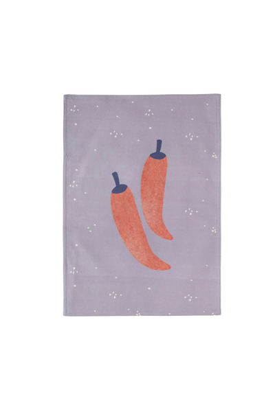 Nef Nef Homeware Velour Peppers Kitchen Towel 40x60 Grey