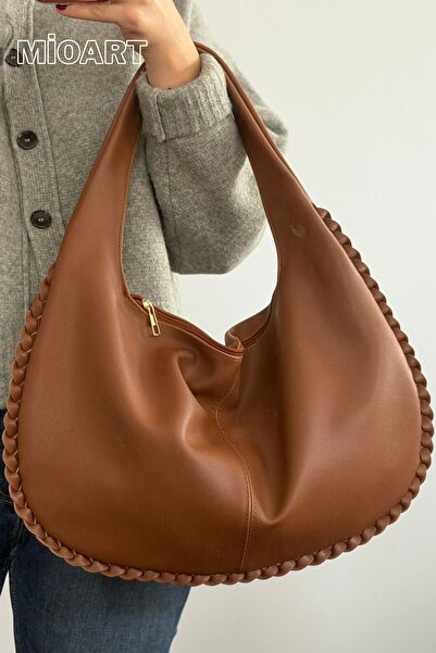 MioArt Braided Large Women's Hand and Shoulder Bag