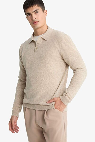 DeFacto 100% Wool Standard Fit Polo Neck Sweater F3121Ax25Wn