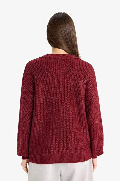 DeFacto Women's Sweater Z7135Az/Br455 Bordeaux