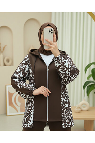 Şule Giyim Fermuarlı Kapşonlu İkili Takım