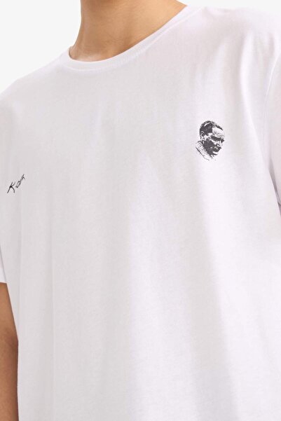 DeFacto Regular Fit Ataturk Printed Short Sleeve T-Shirt G6505Ax25Wn