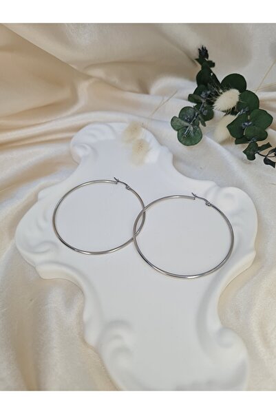 ZEYM COLLECTION Large Hoop Earrings 50 mm – Does Not Tarnish (Minimal & Stylish)