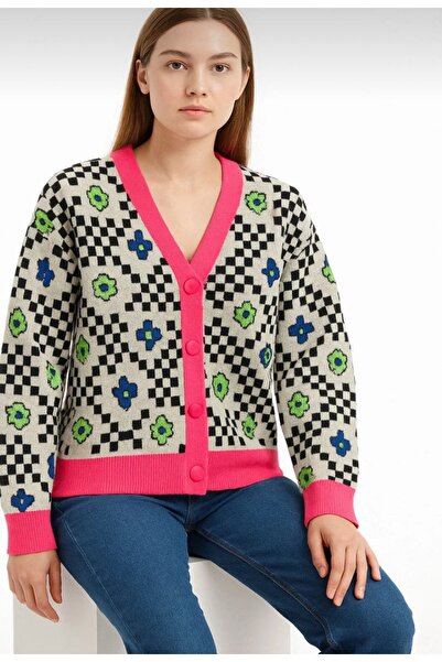 NorthAK Knitwear Oversized Cardigan Ethnic Patterned