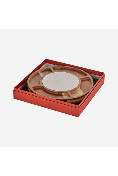 CHIARA ALESSI Acacia Elegance Kahverengi Ahşap Peynir Sunum Tabağı