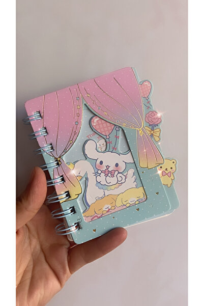 synshop Blocnotes cu spirală în dungi cu copertă aurie Kuromi Cinnamoroll My Melody Melody, cadou pentru birou și școală