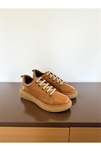 Mammamia D25KA-120 Taba Hakiki Deri Tam Ortopedik Kadın Casual Günlük Ayakkabı