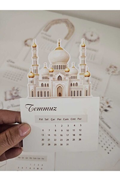 DESİGN 2026 Özel Kesim Dini Takvim Masa Takvimi