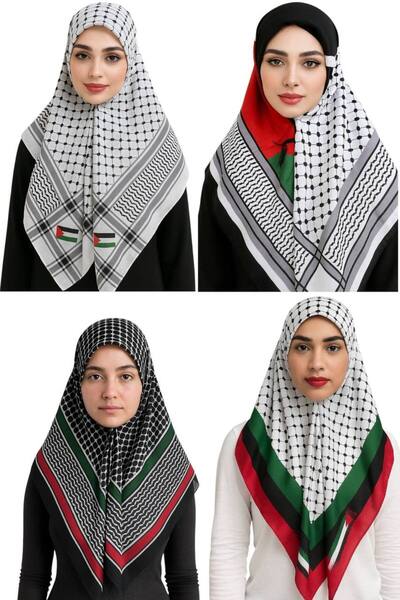 ALDAIYR 4 Pieces of 100/100 Santa Palestine Flag