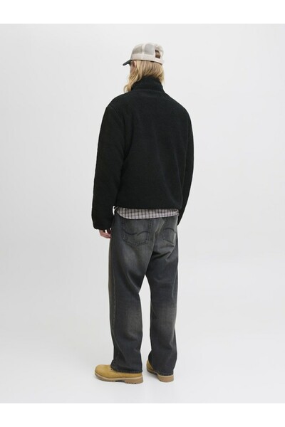 Jack & Jones Men's Black Jornorrebro Teddy Jacket Sn Polar 12282890-Black