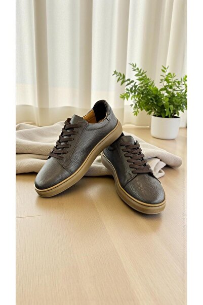 eforia 25122 Brown Genuine Leather Full Orthopedic Casual Daily Men's Shoes