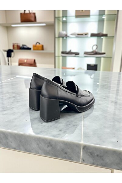 Mammamia D25Ka-460 Black Genuine Leather Full Orthopedic Women's Casual Daily Shoes