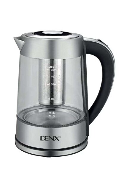 Denx 1.8L 1500W Glass Glare Electric Kettle with Ocean Blue Light