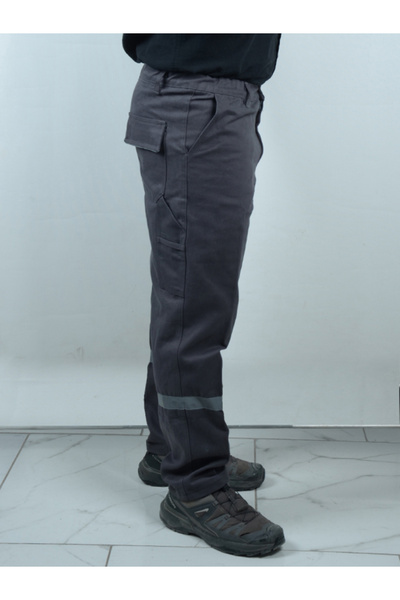 By Okat 7/7 Gabardine Reflective Work Pants - Durable Comfortable Workwear