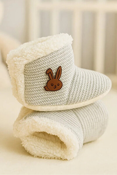 TUOBEBE Premium Knitted Plush Baby Furry Non-Slip Sole Booties Slippers / Home Boots