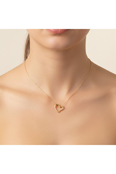 TabiTela 8 ayar altın kolye ucu kalp GM349 0.5 gr