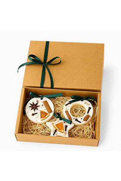 Ziani Set cadou de Crăciun – 3 odorizante de garderobă cu ceară de soia, form...