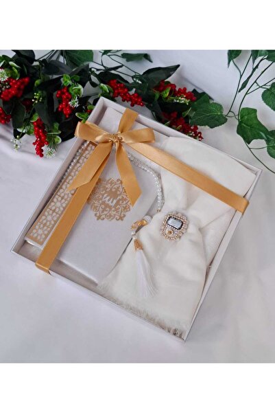 hira tasarım Gift Dowry Bridal Bundle Set Prayer Rug Set Headscarf Zikirmatik Prayer Beads Yasin Sharif