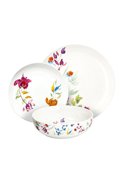 Andrea Fontebasso Iris Edge 18-piece white porcelain dinner set -