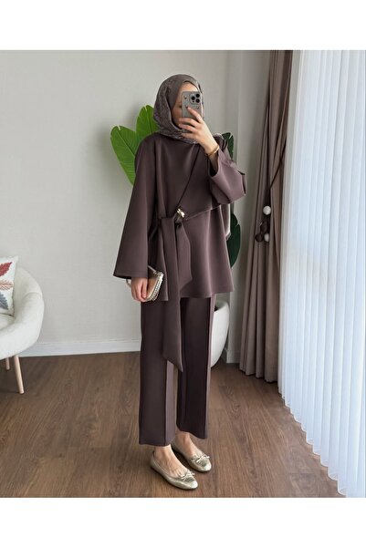 LİA TESETTÜR Buckle Detailed Double Suit