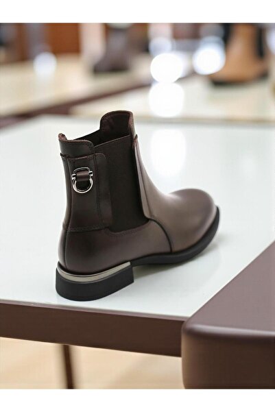 Mammamia D25Kb-8325 Brown Genuine Leather Full Orthopedic Daily Women's Boots