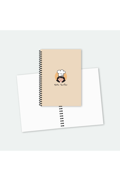 Tabby Design Mutlu Tarifler Şirin Chef Baskılı Tarif Defteri