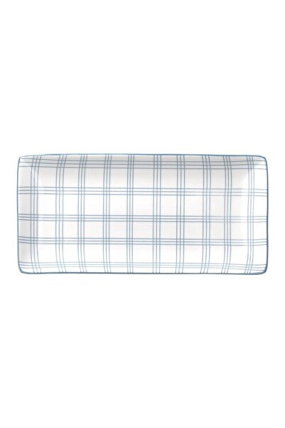 Tognana Linea Portata Rectangular Plate, Medium, Porcelain, Blue