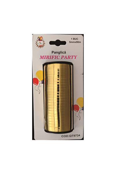 Mirific Party Panglică cadou aurie, 90 m x 5 mm