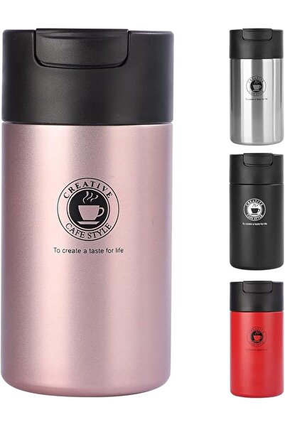 Generic كوب فراغ من الفولاذ المقاوم للصدأ سعة 450 مل متوفر بألوان زاهية - أعلى