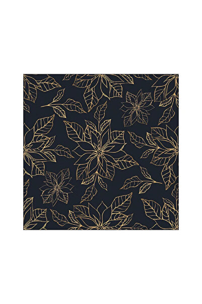 Ambiente Table napkins 33x33 cm Poinsettia outline black FSC Mix