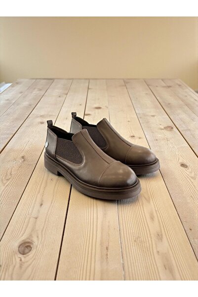 Mammamia D25Ka-7220 Brown Genuine Leather Full Orthopedic Women's Casual Daily Shoes