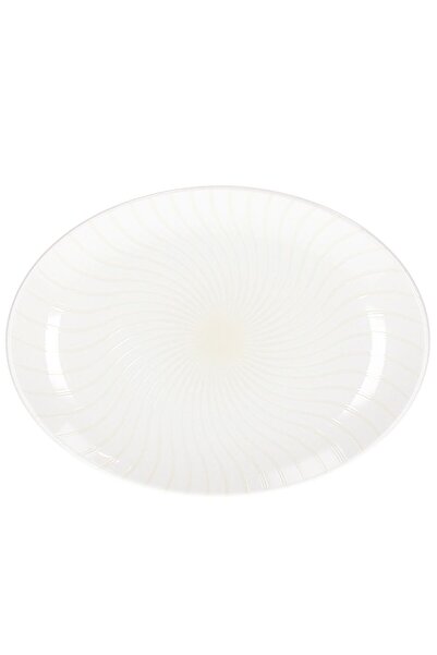 Andrea Fontebasso Oval platter Moon, Porcelain, 26 x 19 cm, White