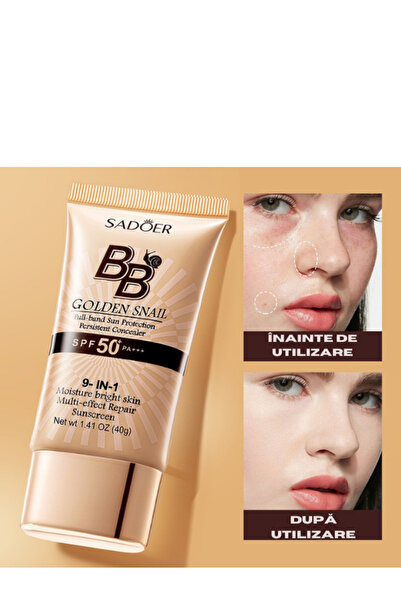 SADOER Golden Snail BB Cream SPF 50+ with golden snail extract – shade