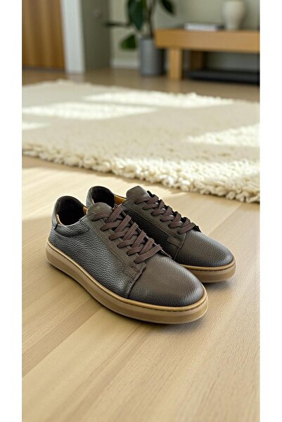 eforia 25122 Brown Genuine Leather Full Orthopedic Casual Daily Men's Shoes