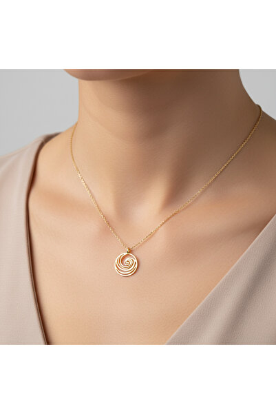 TabiTela 8 ayar altın kolye ucu deniz GM512 0.5 gr