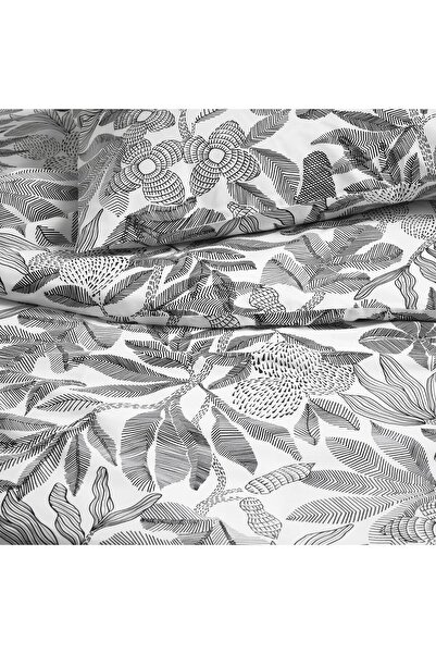 IKEA Duvet cover and pillowcase, white/black, 150 x 200 / 50 x 80 cm