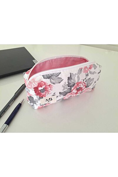 MB Suport pentru stilou cu model de trandafiri - țesătură de rață - un singur...