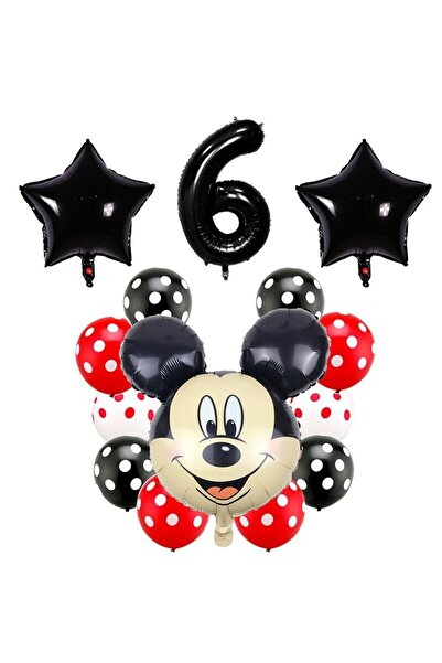 Baloane Vesele Mickey Mouse 6th Birthday Set SET84-6