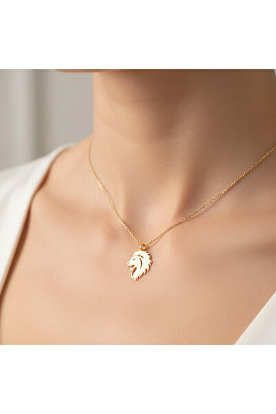 TabiTela 8 ayar altın kolye ucu aslan GM762 0.5 gr