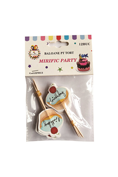 Mirific Party Set de 12 scobitori decorative, cupcake