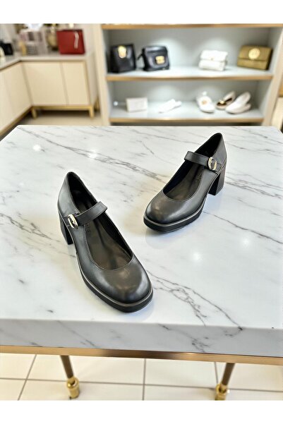 Mammamia D25Ka-470 Black Genuine Leather Full Orthopedic Women's Casual Daily Shoes