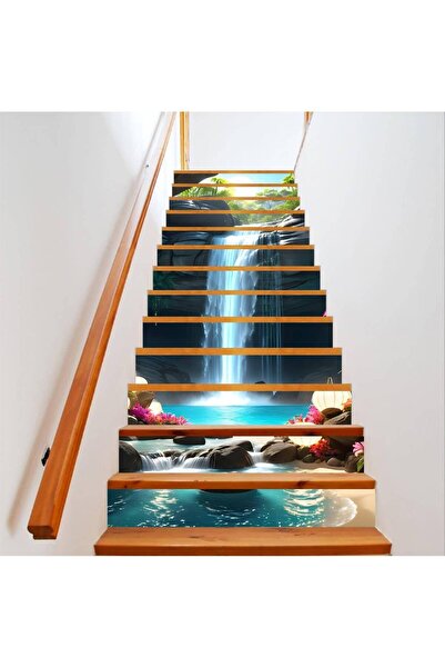 Avex Autocolant decorativ pentru scări interioare, imprimare autocolantă de î...