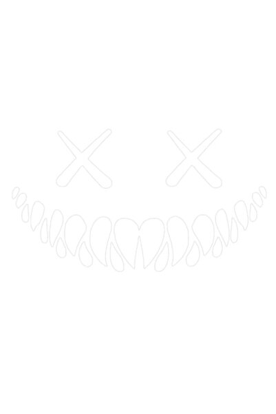 Oracal Sticker luneta sau caroserie Demon, 40cm, alb